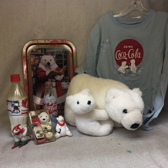 Coca-Cola Lovers bundle, plush, tee, tray, collectible watch, ornament, bottle - Picture 1 of 17